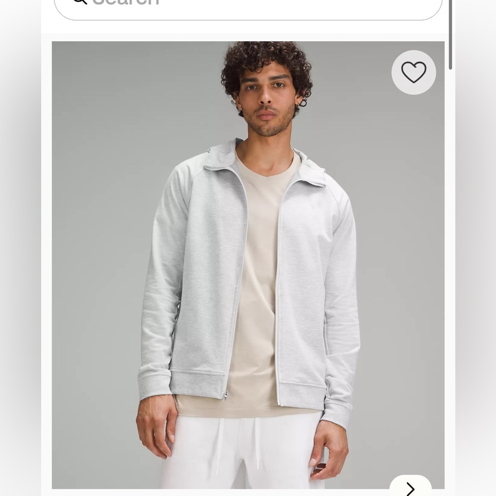 Lululemon city sweat - full zip - medium - grey wash